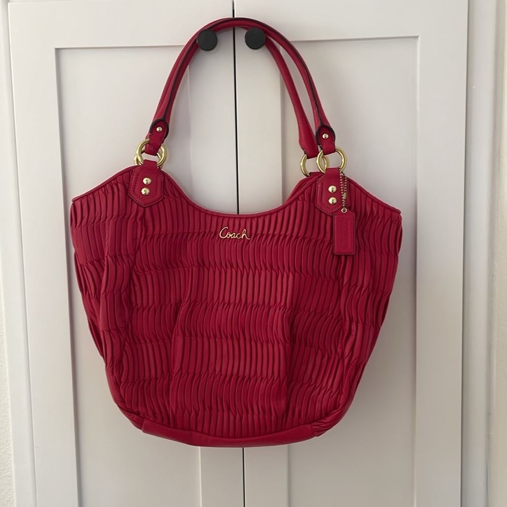 Coach red handbag
